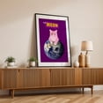 thumbnail image 2 of Pink Cat Conquers the World - Collage Cat Pop Art Space Surrealism Modern Art Humor Cosmic Black Framed Wall Art Print 20 x 30 inches, 2 of 8