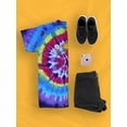 thumbnail image 3 of Daisies, Sun And Moon Art Tie Dye Spiral Women -Image by Shutterstock, Female XX-Large, 3 of 4