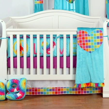 One Grace Place Terrific Tie Dye Infant 4 Piece Crib Bedding Set One Grace Place Terrific Tie Dye Infant 4 Piece Crib Bedding Set