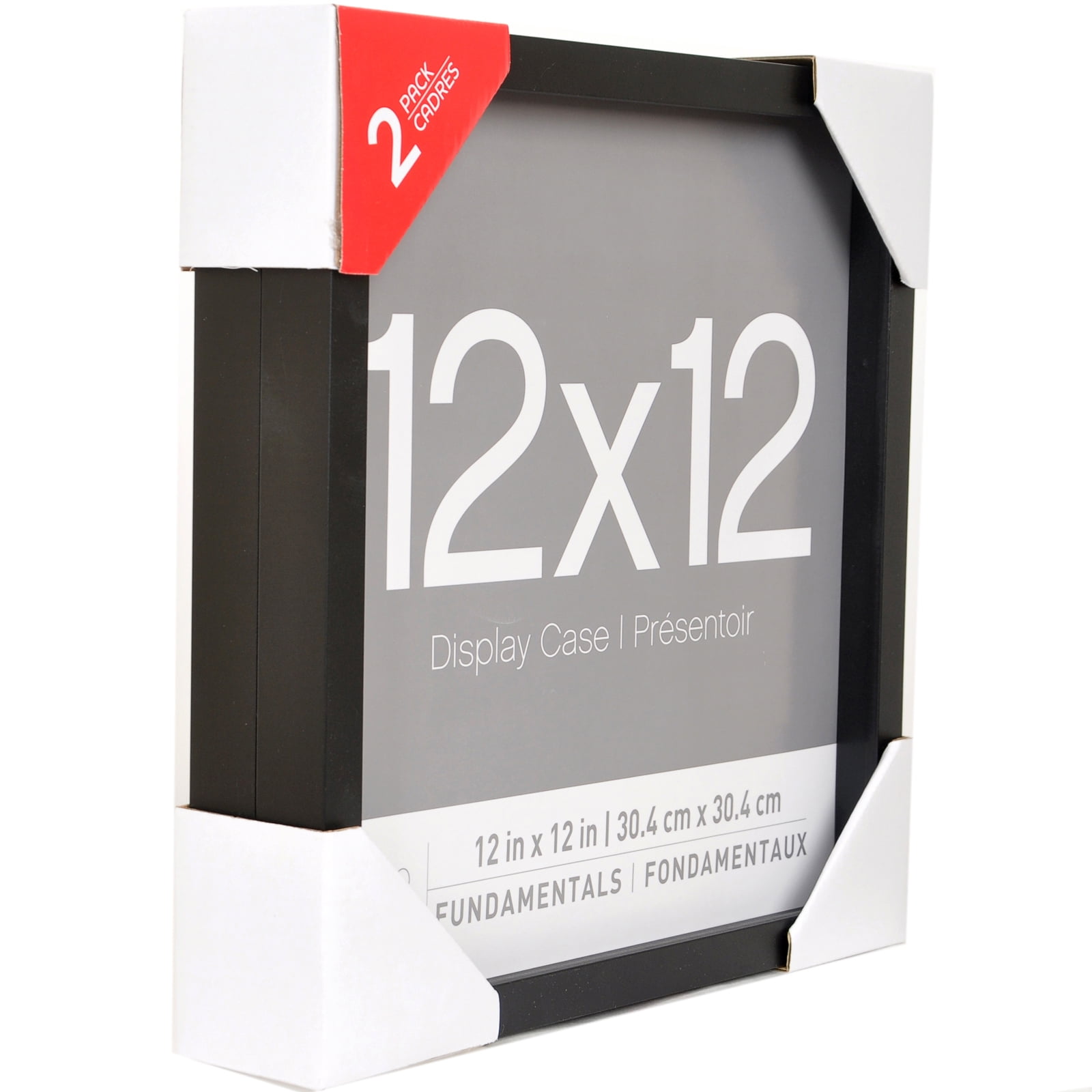 2 Pack Fundamentals 12" x 12" Black Shadow Boxes by Studio Decor