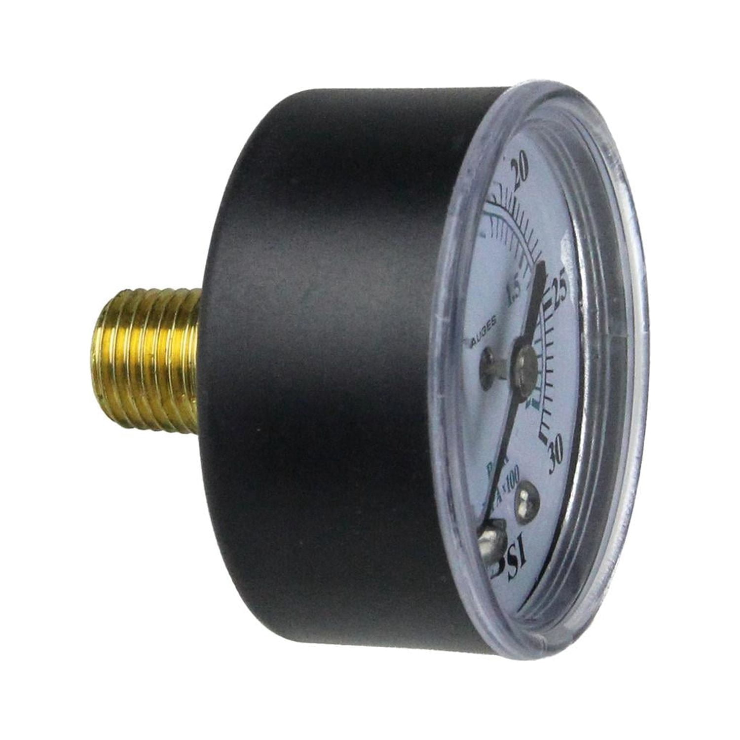 2" (50mm) Back Mount Plastic Cover Pressure Gauge 0-30 PSI