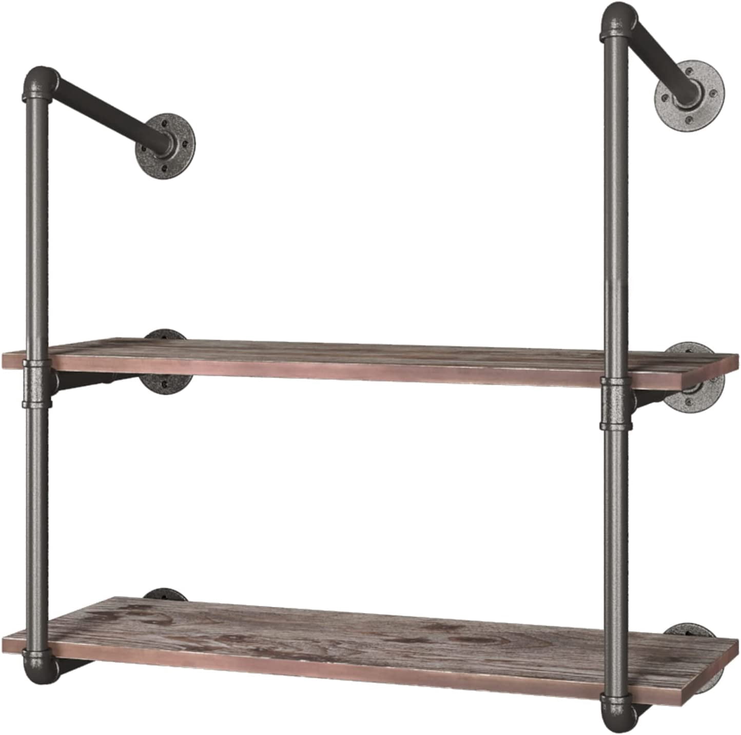(28" Tall) Industrial Pipe with 31" Solid Wood Shelf/Shevles/Shelving