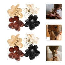 NIYANGLE 8pcs Mini Flower Hair Clips For Thin Hair Durable Rhinestone Small Claw Clips For Women And Outfits