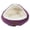 Purple, variant on LAZIOEGR Shell Shape Semi Enclosed Plush Cat Bed Small Dog Nest Cozy Winter Warmth Pet Furniture with Hard Top 12.6x13.8x7.1 Inches Coffee