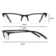 SAV Sportex Reading Glasses, Semi-Rimless Sport Frame, AR4150, +1.50, Gray