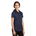 thumbnail image 4 of Port Authority Adult Female Women Plain Short Sleeves Shirt True Navy 3X-Large, 4 of 6