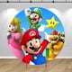 thumbnail image 4 of Fondo de Super Mario con cubiertas redondas, decoración para fiesta de cumpleaños de niños, desafío, hermano, cilindro, accesorio fotográfico, pancarta, 4 of 5