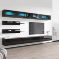 thumbnail image 3 of Wall Mounted Floating Modern Entertainment Center Fly I, Black, I2, 3 of 5