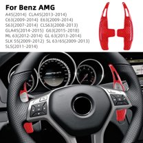 Car Steering Wheel Paddle Shifters ABS Material for Mercedes-Benz Old AMG Car Interior Accessories, Red Carbon Fiber Pattern