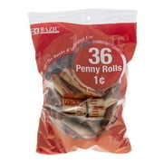 BAZIC Penny Coin Wrappers Rolls Tube, Made in USA (36/Pack), 1-Pack