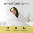 thumbnail image 3 of Mayfair Linen High Thread Count Bed Sheets 100% Egyptian Cotton Sheets Set - Deep Blue Long-Staple Cotton Queen Sheet for Bed, Fits Mattress Upto 16'' Deep Pocket, Soft Silky Sateen Weave Sheets C84, 3 of 3
