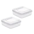 thumbnail image 1 of Plateau Alimentaire 2 Pcs Boîtes de Rangement Transparentes pour Tranches de Fromage, 1 of 6