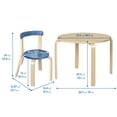 thumbnail image 2 of ECR4Kids Bentwood Table and Curved Back Chair Set, Kids Furniture, Contemporary, 5-Piece, 2 of 9