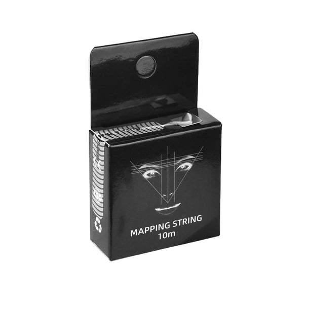 Seitruly 10m Microblading Pre-Inked Mapping String Beauty Brows Point Posicionamiento auxiliar Dyingliner Herramienta de medición de cejas Mejoradores de cejas y pestañas Negro