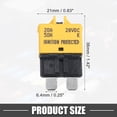 thumbnail image 4 of Unique Bargains 2 Pcs Circuit Breaker Blade Style Fuse 20A 28V Manual Resettable for Car Marine Metal Yellow, 4 of 6