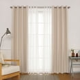 thumbnail image 2 of Best Home Fashion Silver Grommet Solid Blackout Mix and Match Curtains - Set of 4, 2 of 7