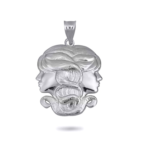 .925 Sterling Silver Zodiac Gemini Symbol Pendant Necklace (PENDANT ONLY)