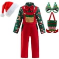 thumbnail image 2 of Conjunto de ropa con estampado de Papá Noel para niños, camisa y monos de Navidad, ocasión Formal, fiesta de Navidad, ceremonia de Gala, ropa para bebés, 2 of 5