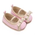 thumbnail image 2 of Baby Sweetie Infant Baby Girls Mary Jane Flats Bowknot Princess Wedding Dress Shoes Non-Slip Crib Shoes, 2 of 9
