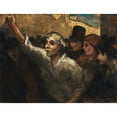 thumbnail image 2 of Honoré Daumier 18x15 Black Ornate Wood Framed Double Matted Museum Art Print Titled - The Uprising (L’Emeute), 2 of 5