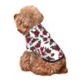 thumbnail image 5 of Honeii Rose Flowers Print Small Dog Hoodies Pet Hooded Sweatshirts Fall Winter Puppy Cat Sweaters Warm Clothes for Small Dogs Outfits Costume-X-Small, 5 of 7