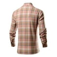 thumbnail image 5 of RYDCOT Men's Button Down Shirts Plaid Long Sleeve Fashionable Lapel Shirts Regular-Fit Casual Shirt Pink XXL(XXL), 5 of 5