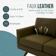 thumbnail image 4 of LeisureMod Chester Modern Faux Leather Loveseat Chair in Green Leather, 4 of 11
