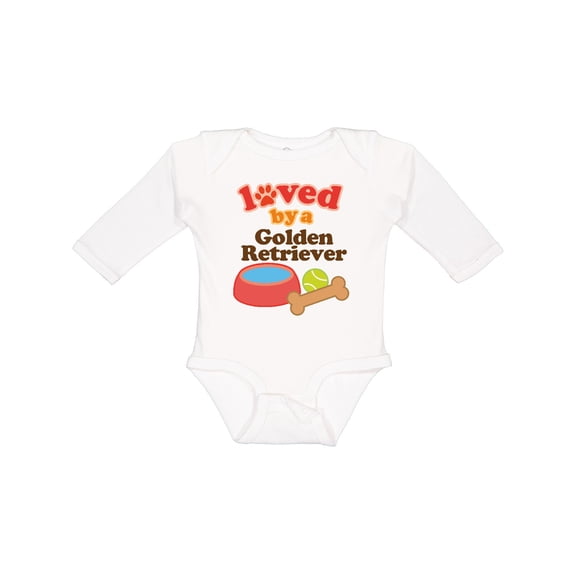 Inktastic Golden Retriever Loved by a Boys or Girls Long Sleeve Baby Bodysuit