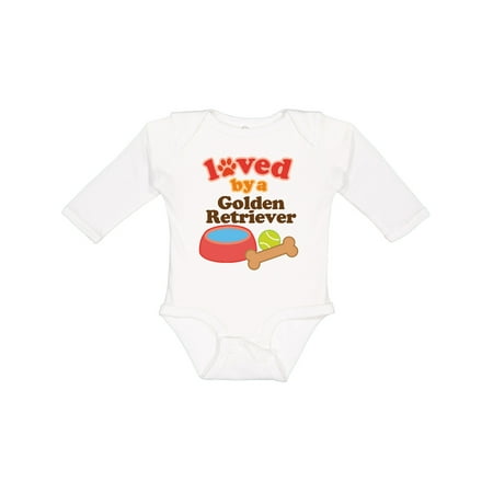

Inktastic Golden Retriever Loved by a (Dog Breed) Boys or Girls Long Sleeve Baby Bodysuit