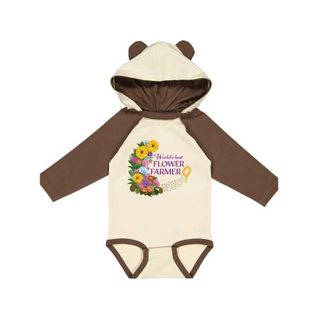 

Inktastic World s Best Flower Farmer with Wildflowers Gift Baby Boy or Baby Girl Long Sleeve Bodysuit