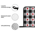 thumbnail image 4 of Honeii Heart Black Buffalo Plaid Gingham Pattern Oven Mitts and Pot Holders, Silicone Oven Gloves,500 F Heat Resistant Oven Mitts Sets, 4PCS, 4 of 6