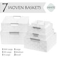 thumbnail image 1 of Decorative & Durable Fabric Storage Baskets, Shelf & Closet Organization - White, 1 of 7