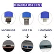 thumbnail image 4 of Memoria Usb Clasica Lightning Microusb Usb Pc 1tb 1024gb Azul, 4 of 5