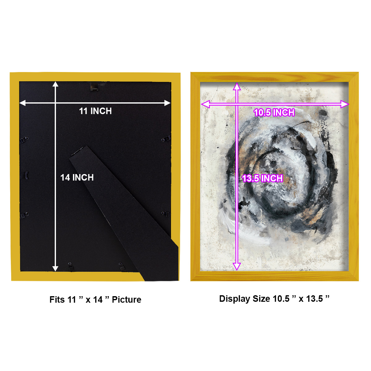 Circular Energy IV -Framed Print w/glass-Sunflower Yellow