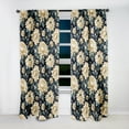 thumbnail image 2 of Designart "Earthy Beige Floral Damask" Damask Curtain Panels, 2 of 6