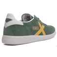 thumbnail image 3 of Munich Barru 91 Men's Lace Up Retro Trainers With Yellow Cross Design In Green Size 12, 3 of 6