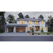 The House Designers: THD-8035 Builder-Ready Blueprints to Build a Bright and Luxurious Contemporary Plan for a Slope with Basement Foundation (5 Printed Sets)