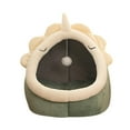 thumbnail image 1 of Lit Grotte en Peluche pour Animal avec Capuchon, Beigne pour Chat, Faux Vert P, 1 of 8