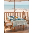 thumbnail image 2 of Outdoor Tablecloths with Umbrella Hole & Zipper, Teal Sea Turtle Coastal 60 x102 Inch Rectangle Tablecloths, Vintage Summer Beach Nautical Waterproof Table Cloth, Patio/Pool/Picnic Table Covers, 2 of 8