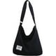 thumbnail image 1 of Bolso bandolera de lona grande estilo hobo para mujer, estilo vintage, informal, color negro, 1 of 5