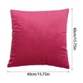 thumbnail image 5 of Pink Decorative Pillow, Velvet Throw Pillows, Couch Pillows for Living Room, Decorations for Living Room, Solid Bright Pink, 18X18 In, 1 Pc, 5 of 9