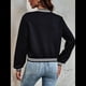 thumbnail image 5 of Chaquetas de Larga para Mujer, Tops, Chaqueta con Cremallera y Ribete de Rayas Negro XL, 5 of 9