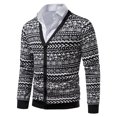 thumbnail image 2 of Mens SpringSummer Thin Printed Large Pocket Knit Cardigan Sweater Jacket, 2 of 6