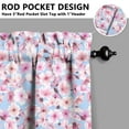 thumbnail image 5 of Pioneer Kitchen Curtains and Valance Set 24 Inch Tier Cherry Blossoming Sakura Cosplay Curtains Small Drapes for Cafe Living Room Bathroom Farmhouse 3 Pieces Set Rod Pocket, 5 of 6