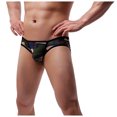thumbnail image 6 of Odeerbi Mens Underwear Seamless Thongs Briefs Trunks Camouflage Low Waist Breathable Three-dimensional Mesh Blue, 6 of 9