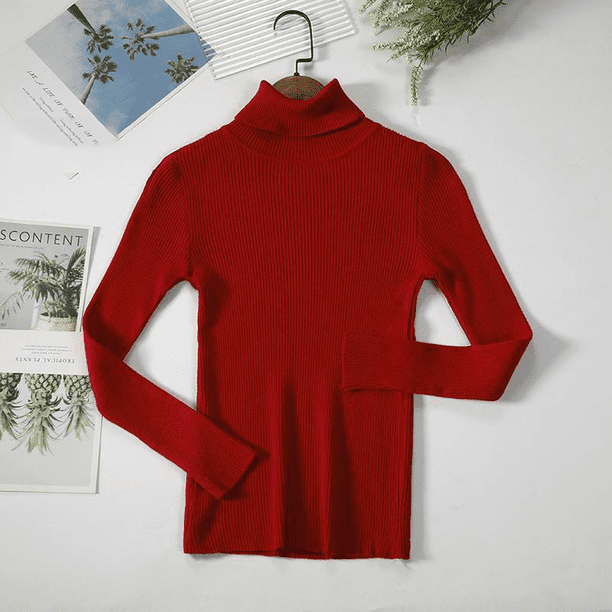 Suéter de mujer de moda Epligg, suéter de cuello alto de punto, suéteres dulces, suéter de punto, suéteres cálidos de ocio, blusas baratas para mujer
