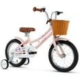 thumbnail image 1 of Costway 14 Inch Bicycle with Height Adjustable Handlebar & Seat Basket Bell Training Wheels Pink, 1 of 10