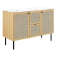 thumbnail image 3 of Modway Chaucer 48" Double Sink Bathroom Vanity in Oak White, 3 of 17