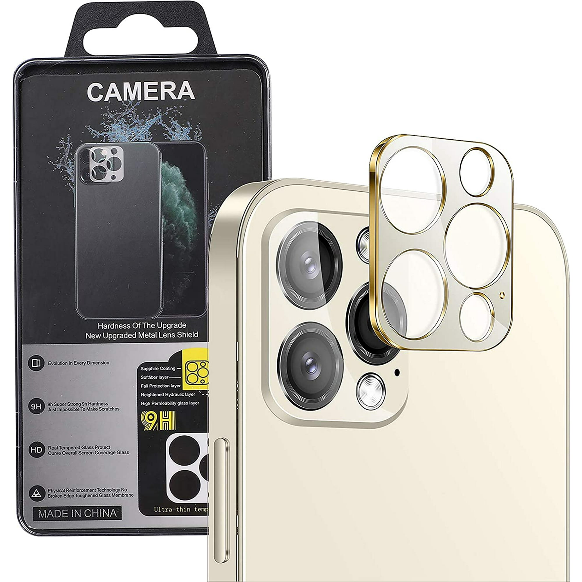 Camera Lens Protector Compatible With Iphone 12 Pro Max Camera Case Cover Metal Frame Tempered Glass 12 Pro Max Camera Protector Gold Walmart Canada