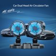 thumbnail image 3 of Ventilador de Coche, Ventilador de Refrigeración Portátil para Vehículo, Ventilador USB de Doble Cabezal, Rotacia de 360, Ventilador de Circulación de Aire, 3 of 7